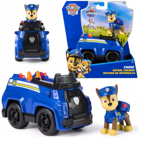 PAW PATROL CHASE policijos automobilis + figūrėlė 2in1 rinkinys